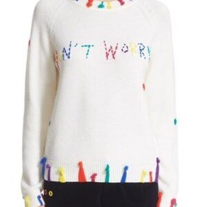Mira Mikati Merino Wool “Don’t Worry” Sweater